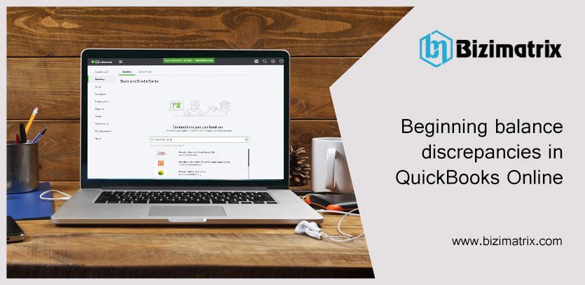 Beginning balance discrepancies in QuickBooks Online